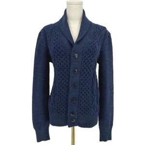 Vintage GAP Cable Knit Shawl Collar Cardigan XS Coastal Fisherman Academia Prep